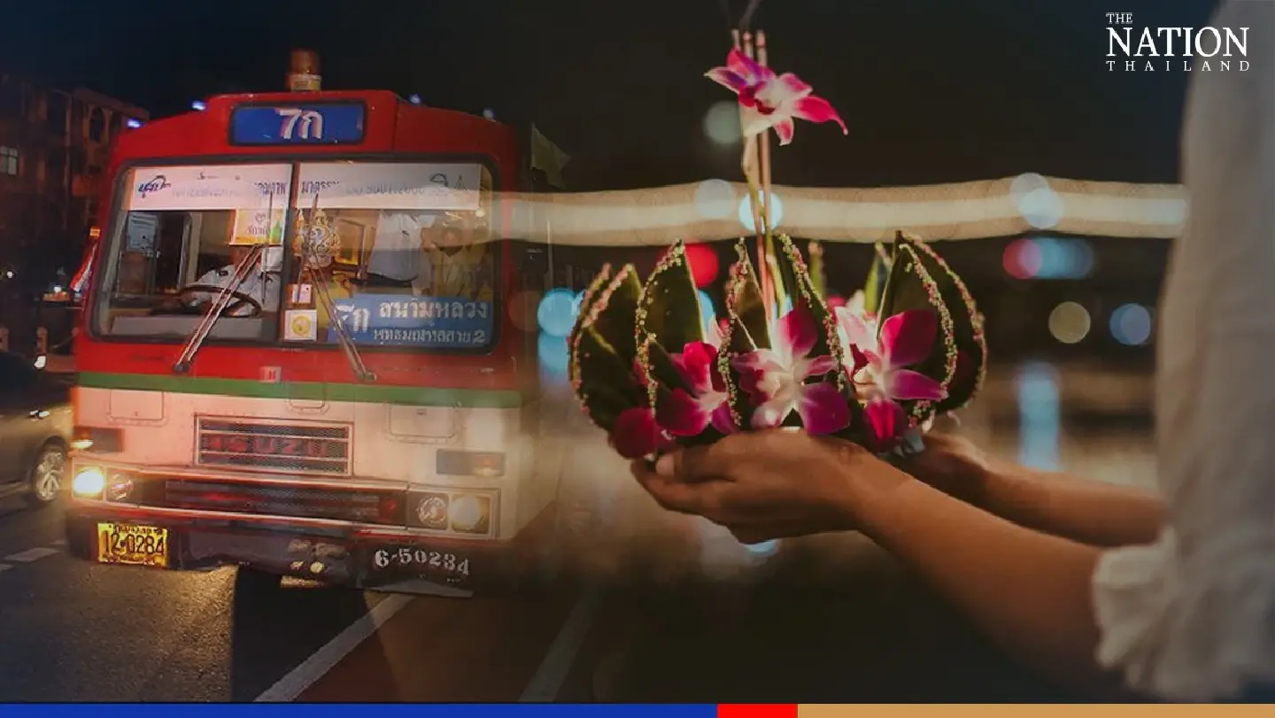Bangkok buses on 41 routes to run for an extra hour on Loy Krathong