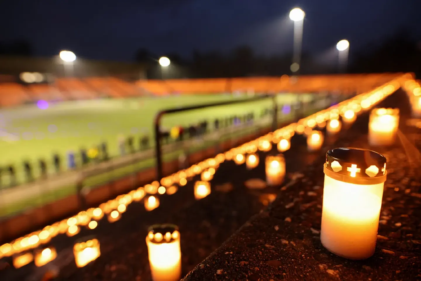 German stadium lights 20,000 candles for Qatar migrant worker fatalities German stadium lights 20,000 candles for Qatar migrant worker fatalities