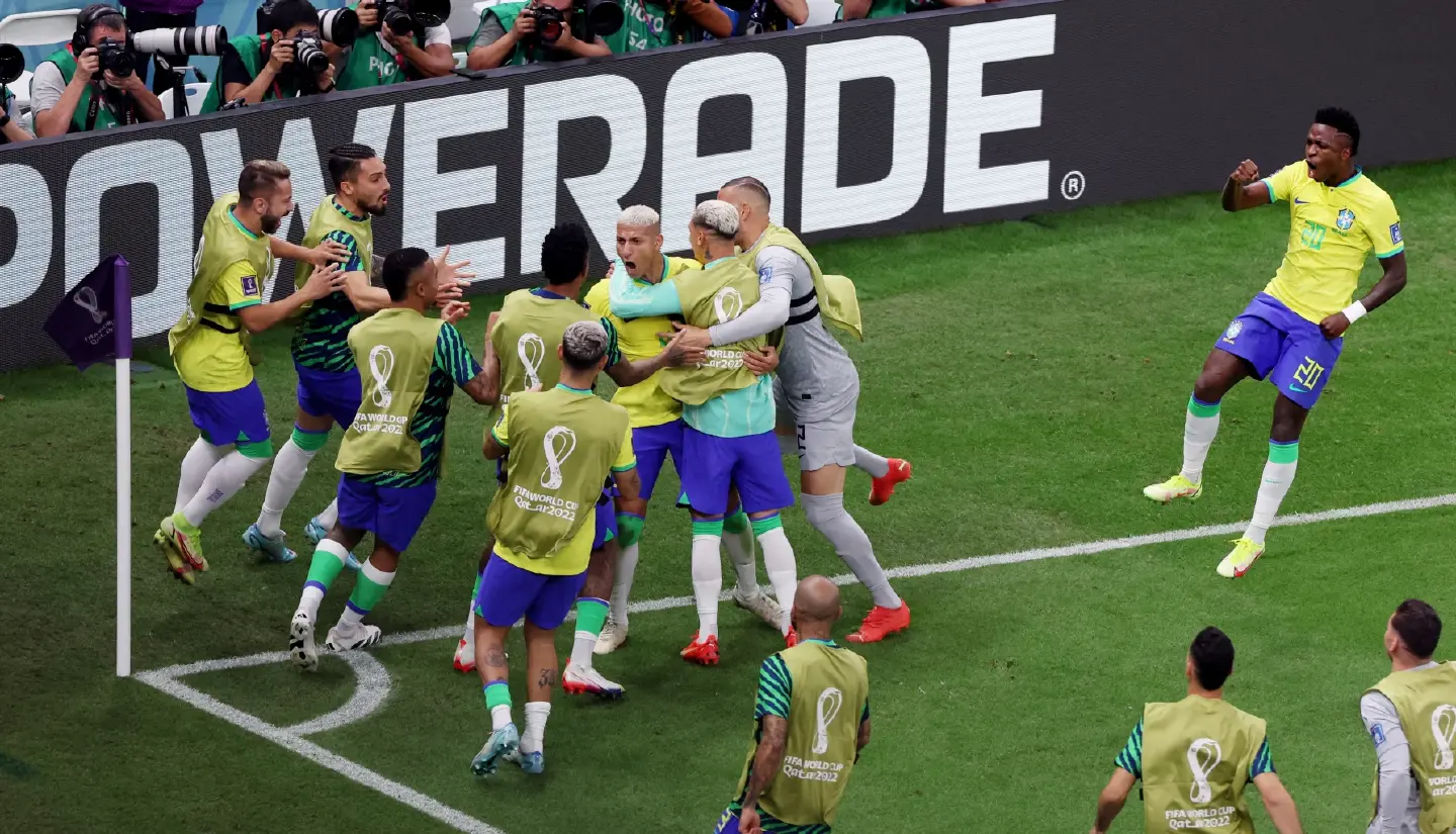 Richarlison scores spectacular volley as Brazil see off Serbia