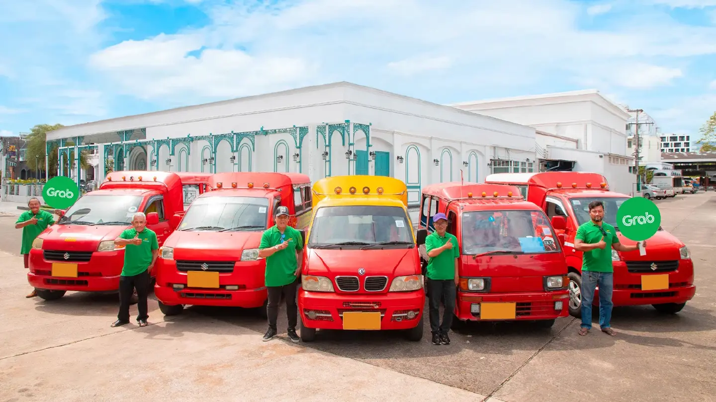 Grab tuk-tuks ready to roll in Phuket