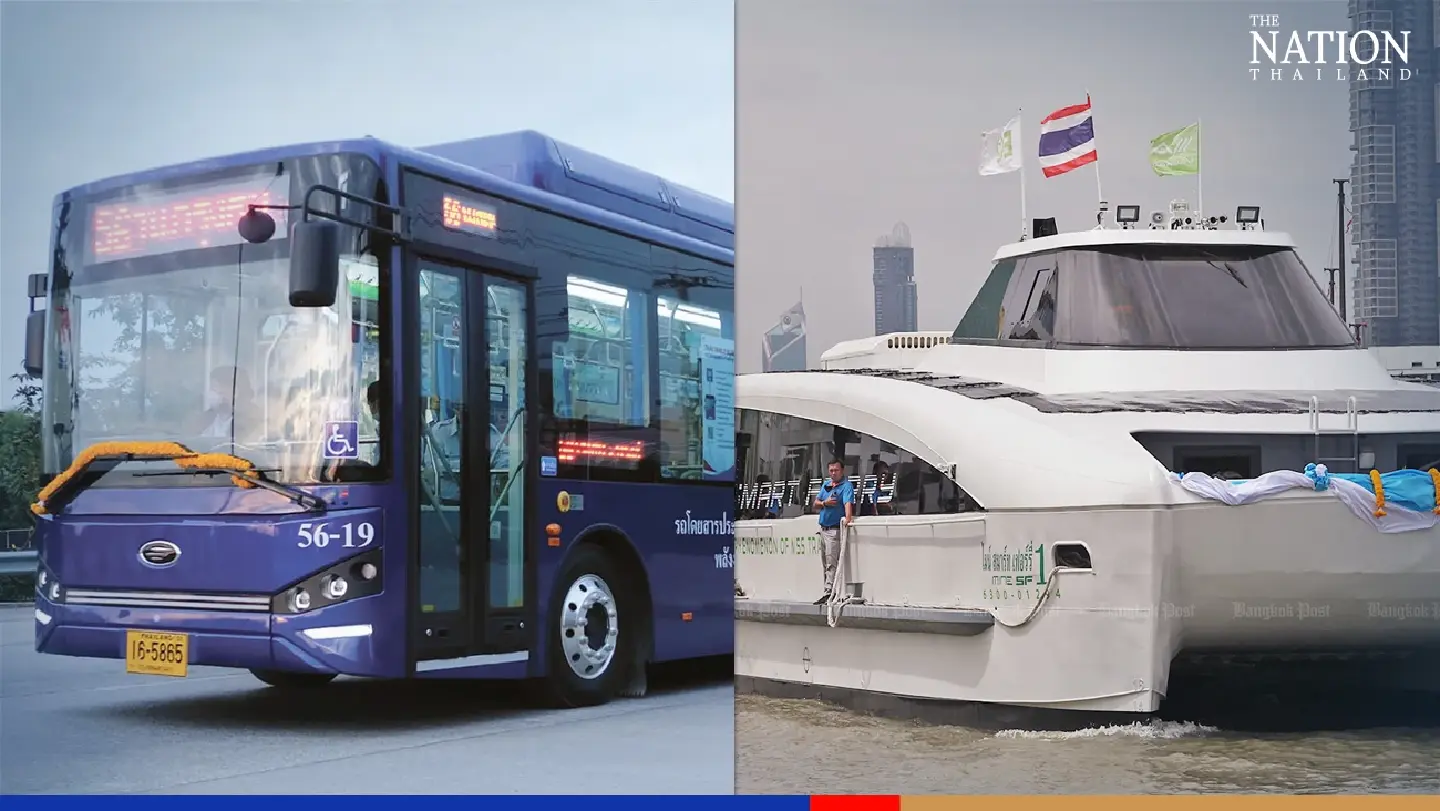 Transport Ministry launches joint electric bus-boat card for Bangkok commuters