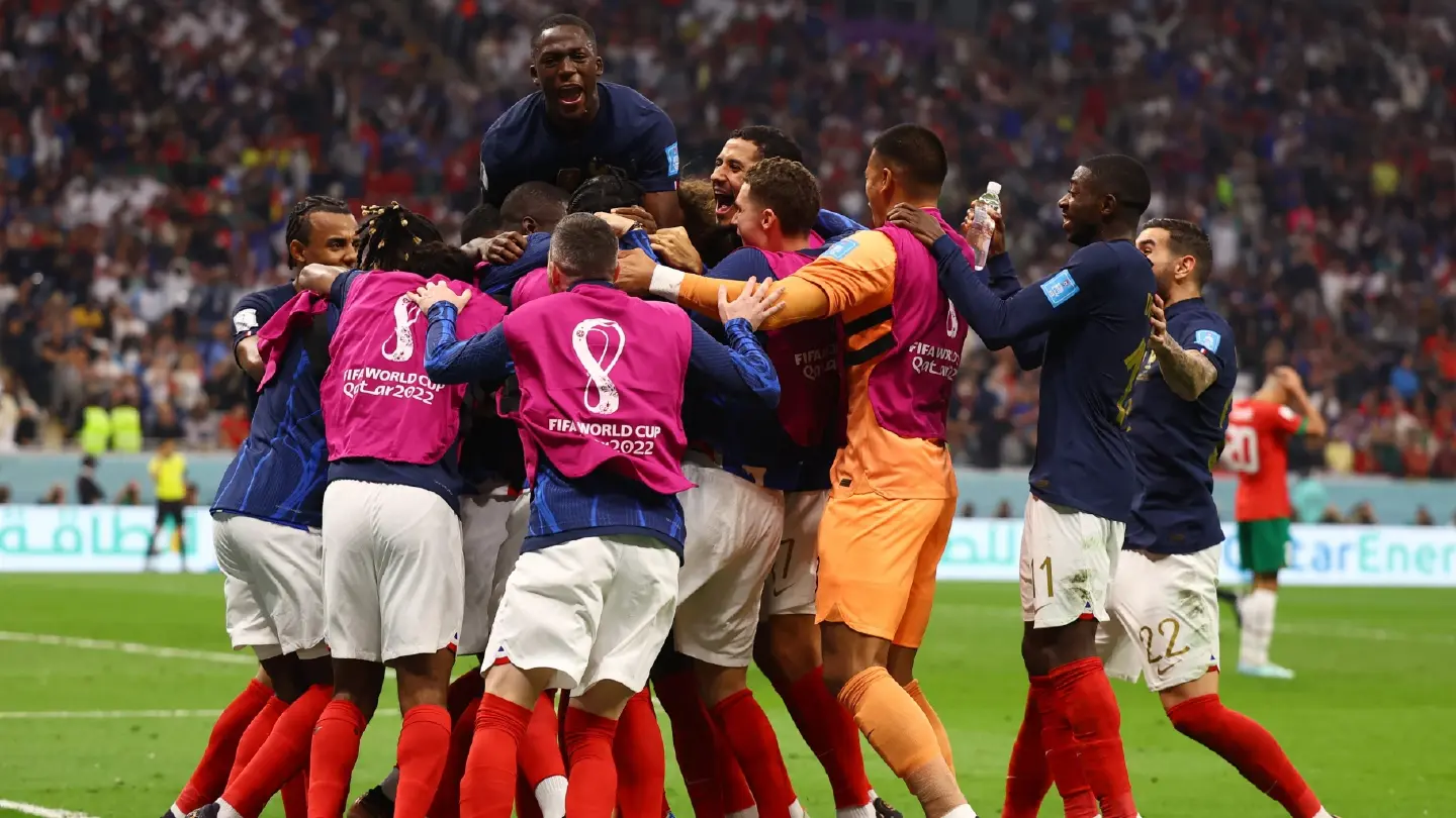 France into final with 2-0 win as Morocco go down fighting