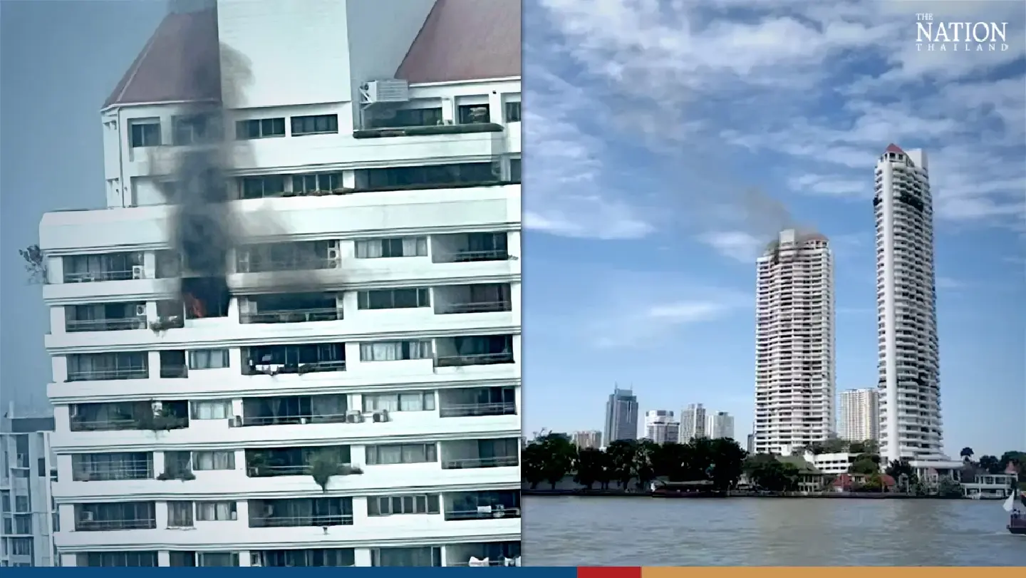 Fire damages 40th-floor condo unit on banks of Chao Phraya Fire damages 40th-floor condo unit on banks of Chao Phraya