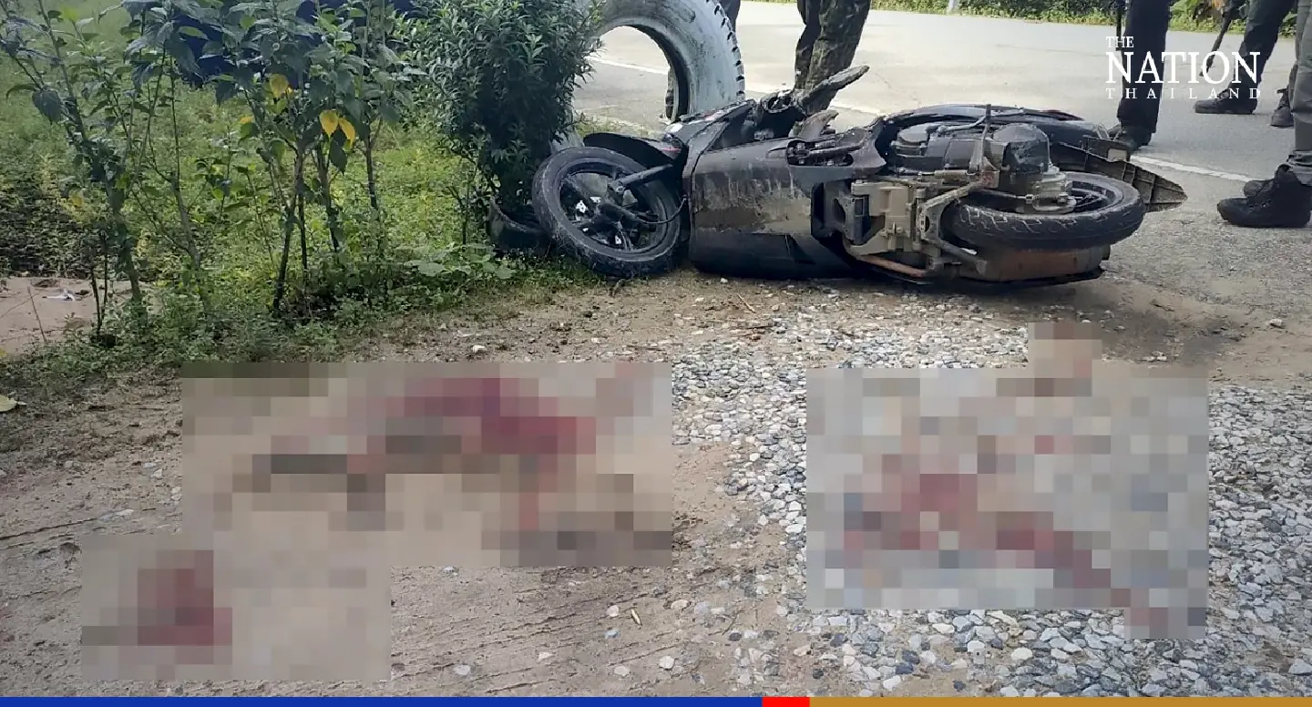 One defence volunteer killed, two injured in Narathiwat bomb attack One defence volunteer killed, two injured in Narathiwat bomb attack