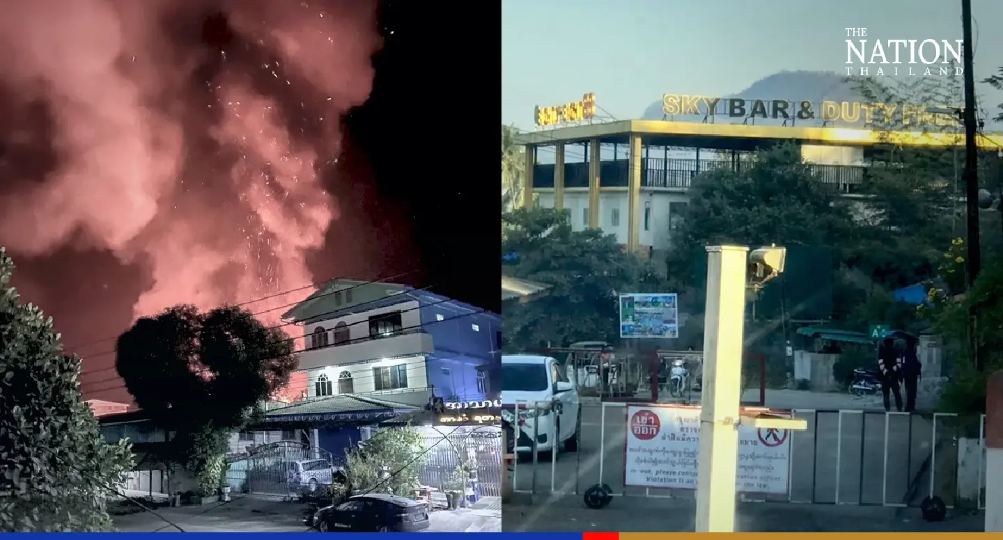 Raging fire spotted as Myanmar rebels attack Payathonzu border town