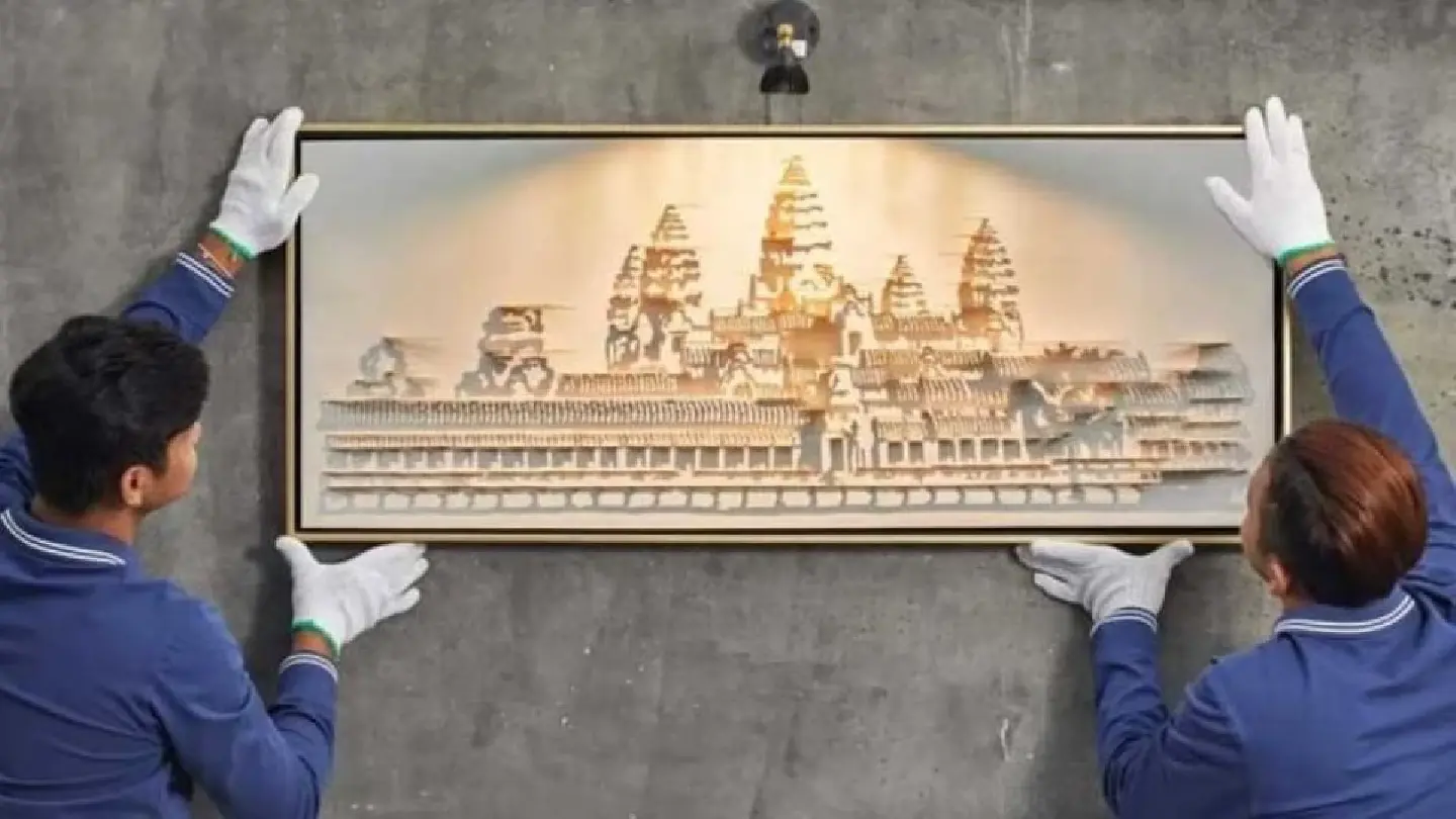Cambodian artist casts shadows with paper as medium