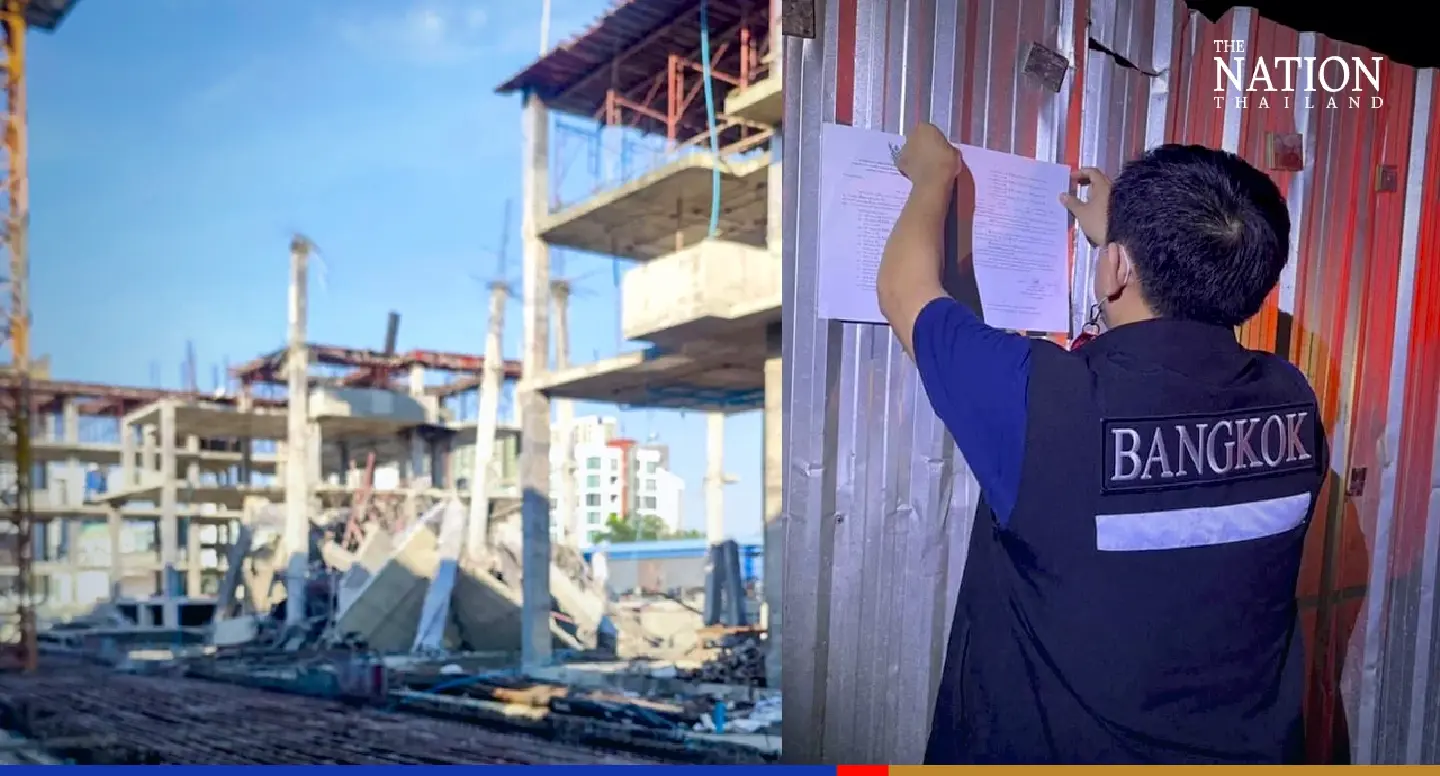 Bangkok luxury home-office project suspended after construction collapse