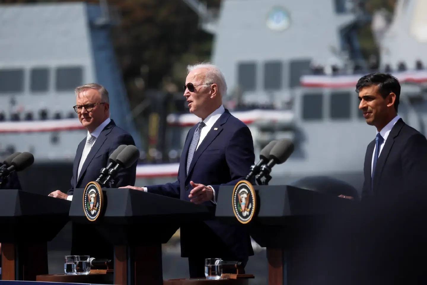 Biden and allies unveil nuclear-powered submarine plan for Australia
