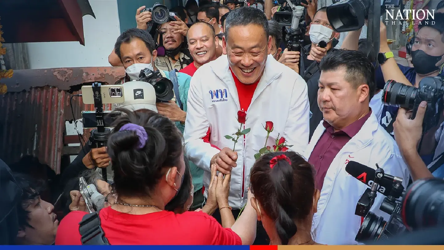 Presumed PM candidate Srettha hits Pheu Thai campaign trail Presumed PM candidate Srettha hits Pheu Thai campaign trail