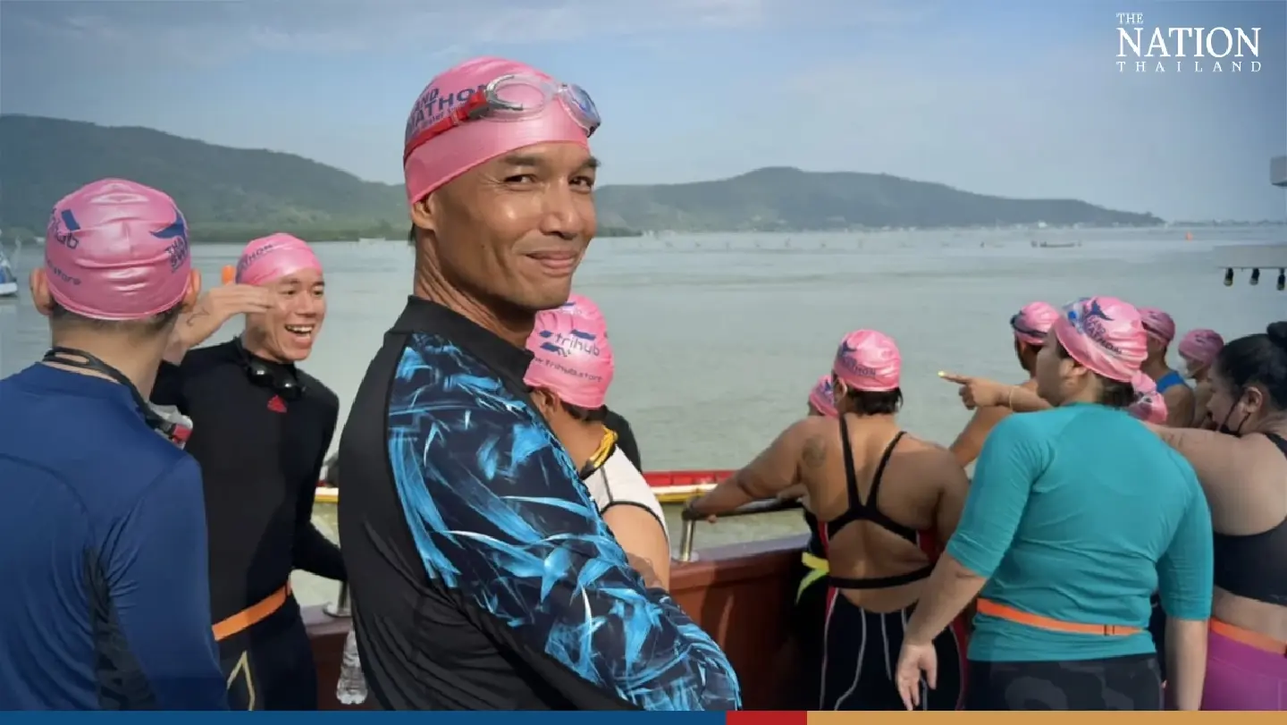 Korn plans to swim across Songkhla lake, for people and party Korn plans to swim across Songkhla lake, for people and party