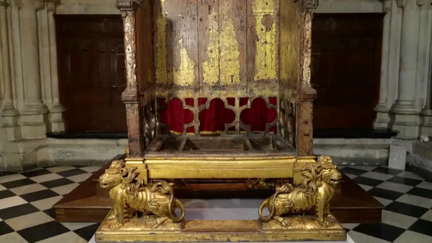 Britain's coronation throne gets revamp ahead of King Charles' crowning Britain's coronation throne gets revamp ahead of King Charles' crowning
