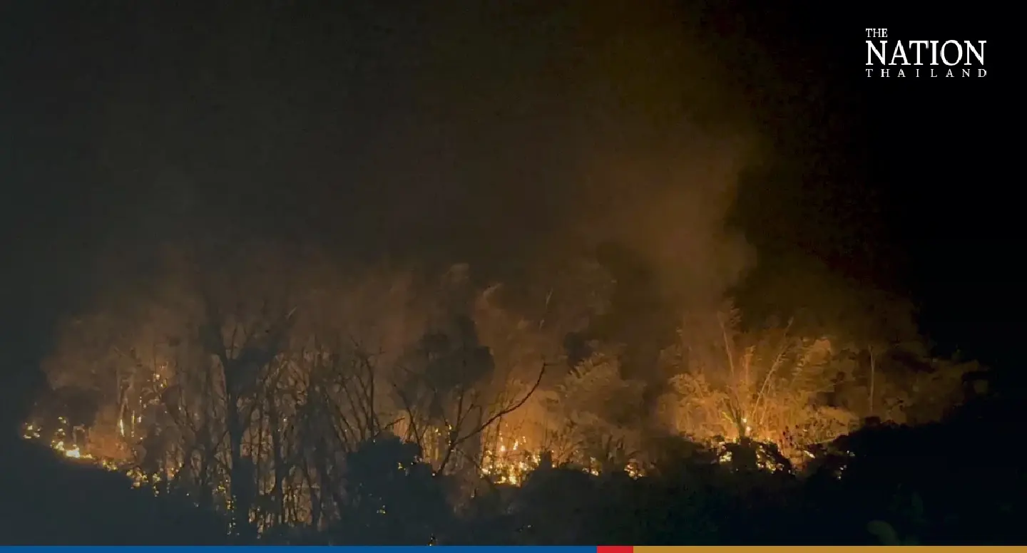 Chiang Rai closes national park as fires from Laos ravage forest