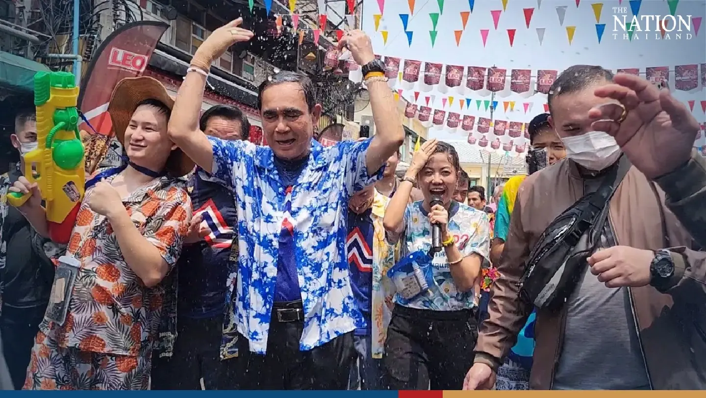Armed with a water gun, Thai PM joins battle on Khao San Road