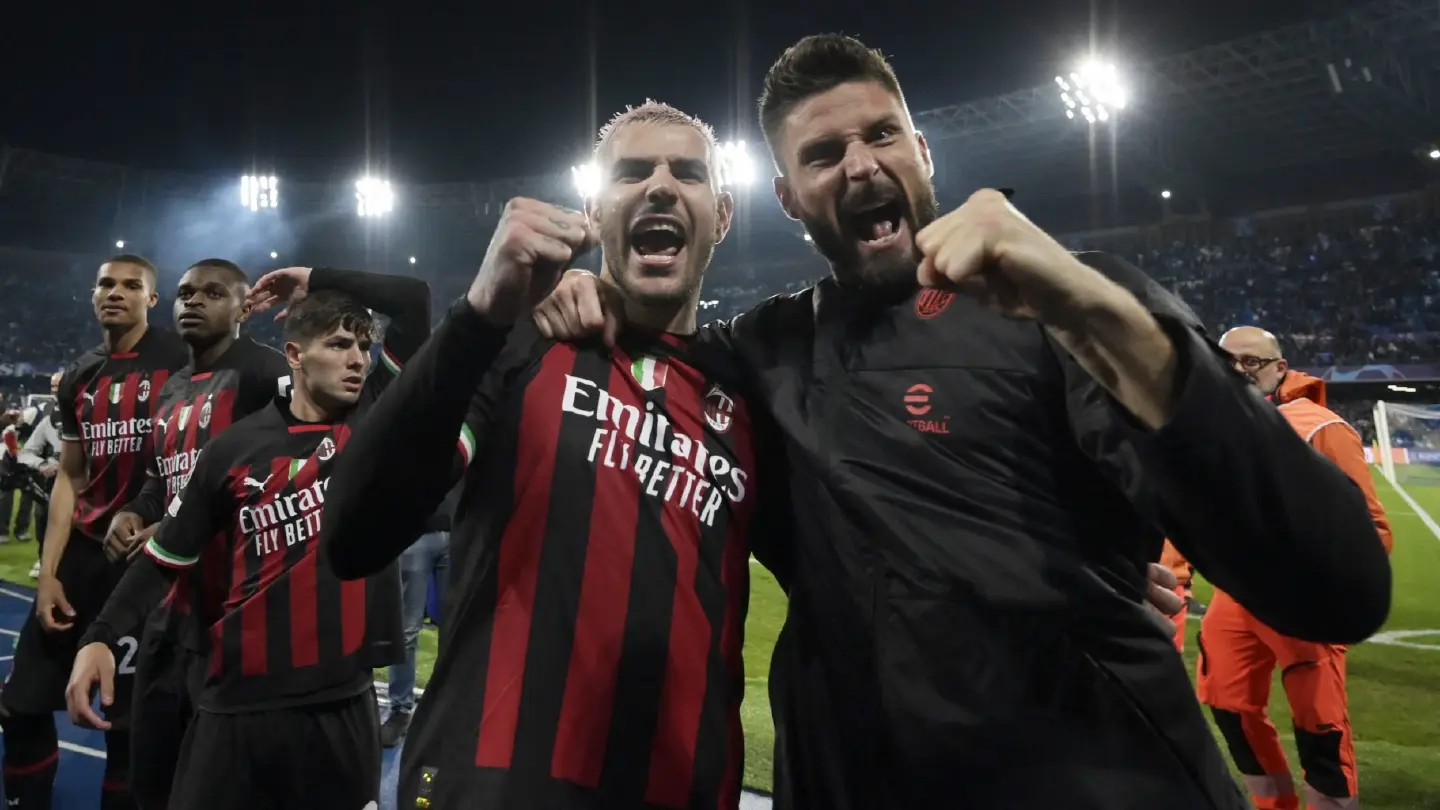 Giroud sends AC Milan into semis despite late Napoli rally
