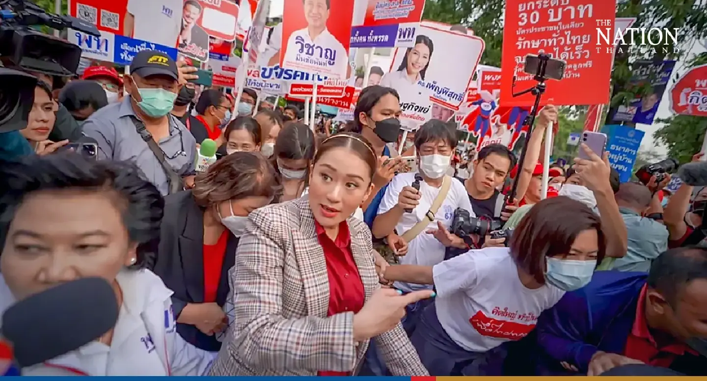 Paetongtarn leads Pheu Thai MP hopefuls into Bangkok battle Paetongtarn leads Pheu Thai MP hopefuls into Bangkok battle