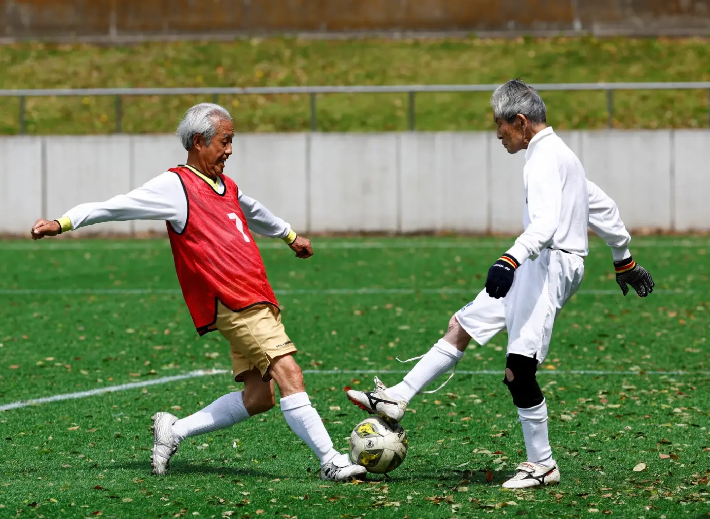 Japanese seniors get a kick out of over-80s football league Japanese seniors get a kick out of over-80s football league