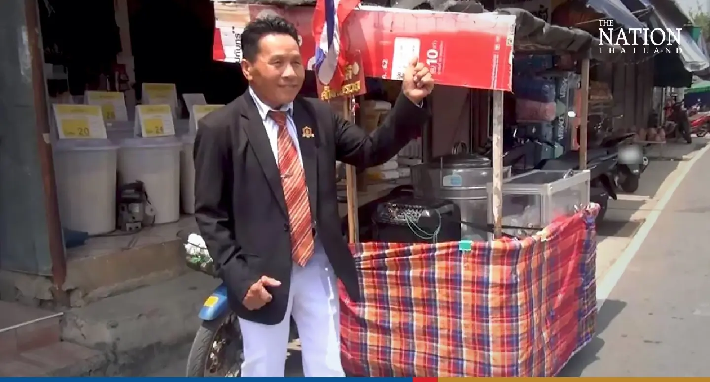 A suitable profession: Customers enchanted by dancing ice-cream vendor A suitable profession: Customers enchanted by dancing ice-cream vendor