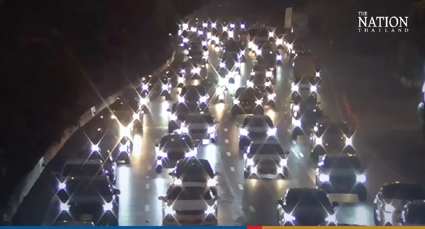 Traffic on Asia Highway is building up as Songkran holidaymakers head back