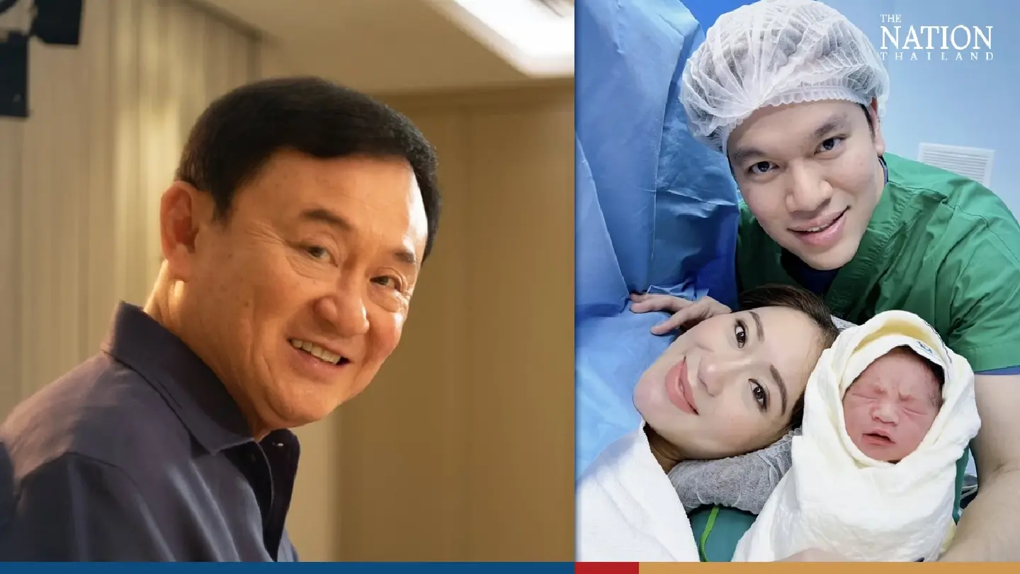 Thaksin drops hints of hoping to return home to look after new grandchild