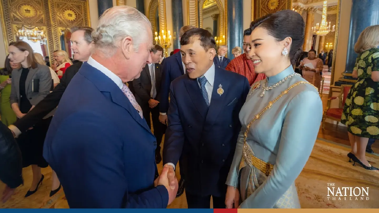 Their Majesties attend Buckingham Palace reception on coronation eve