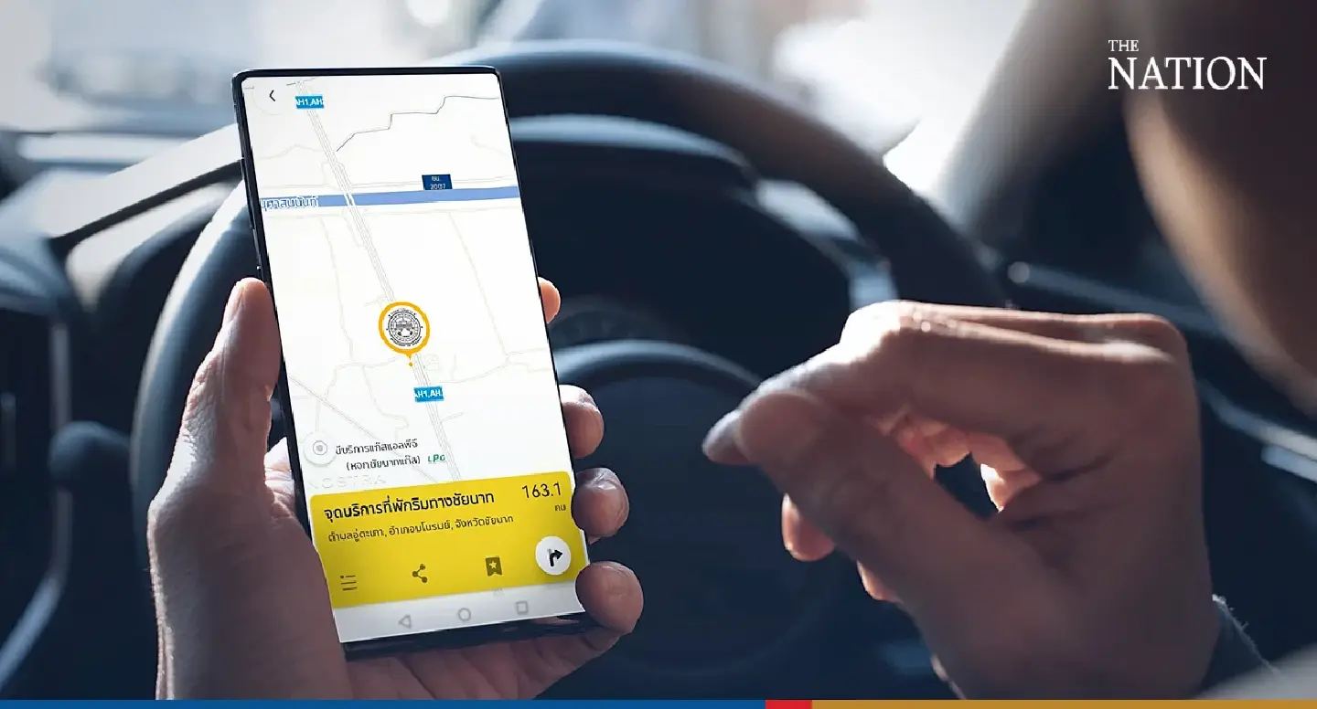 Digital map to show rest areas along Thai highways