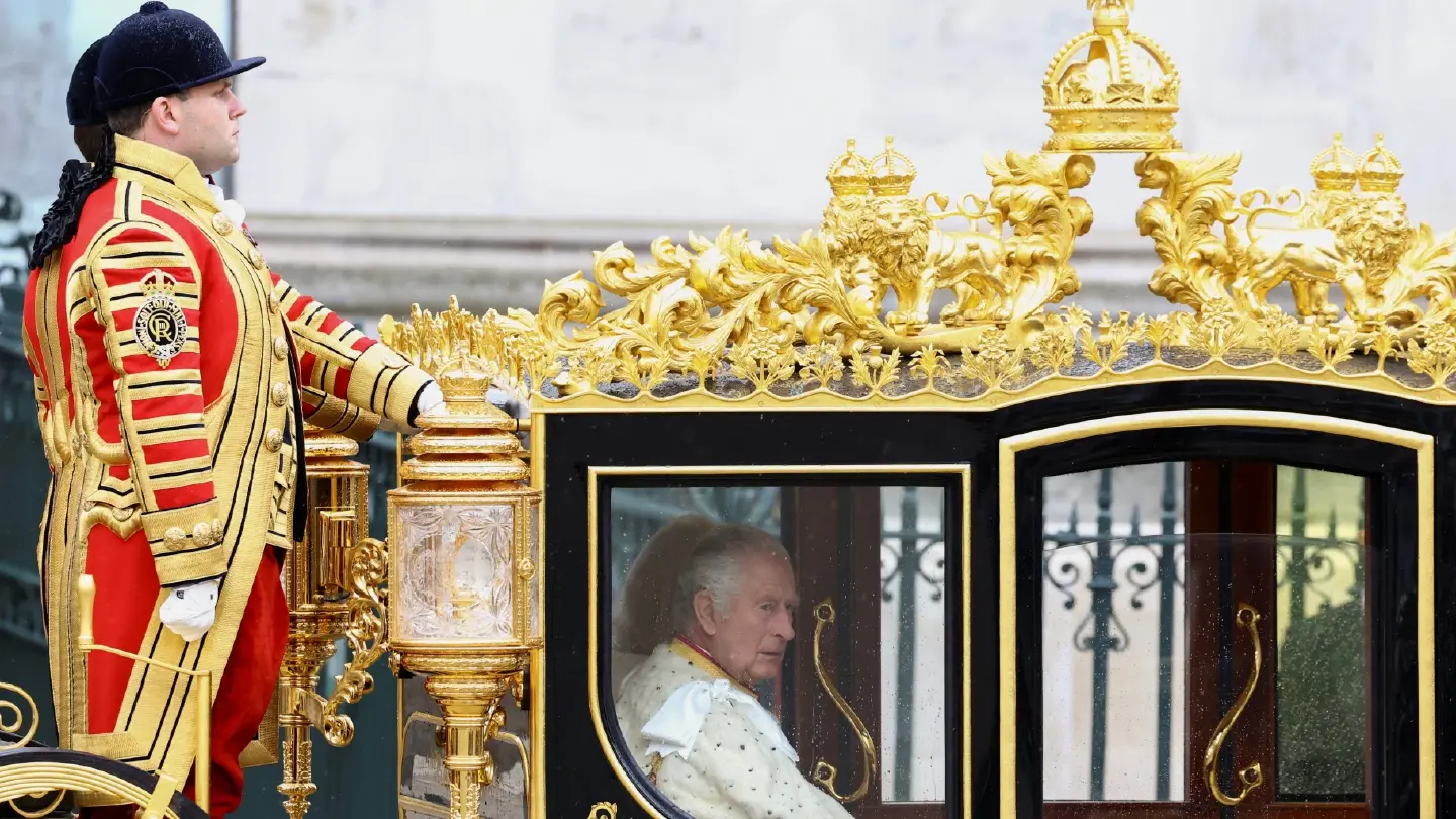 Procession takes King Charles to Westminster Abbey for coronation Procession takes King Charles to Westminster Abbey for coronation