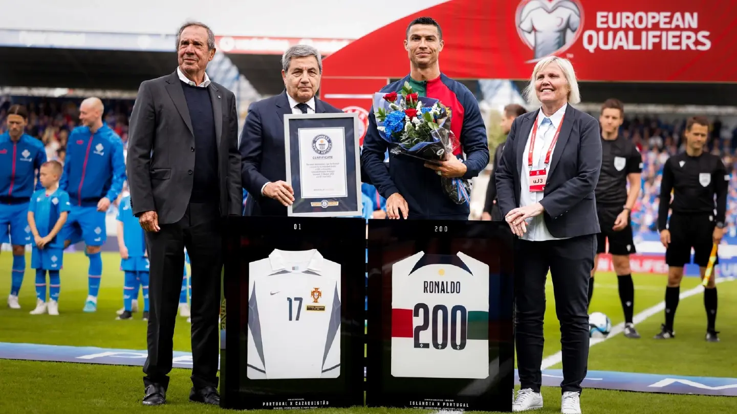 Ronaldo gives Portugal late win on 200th international appearance