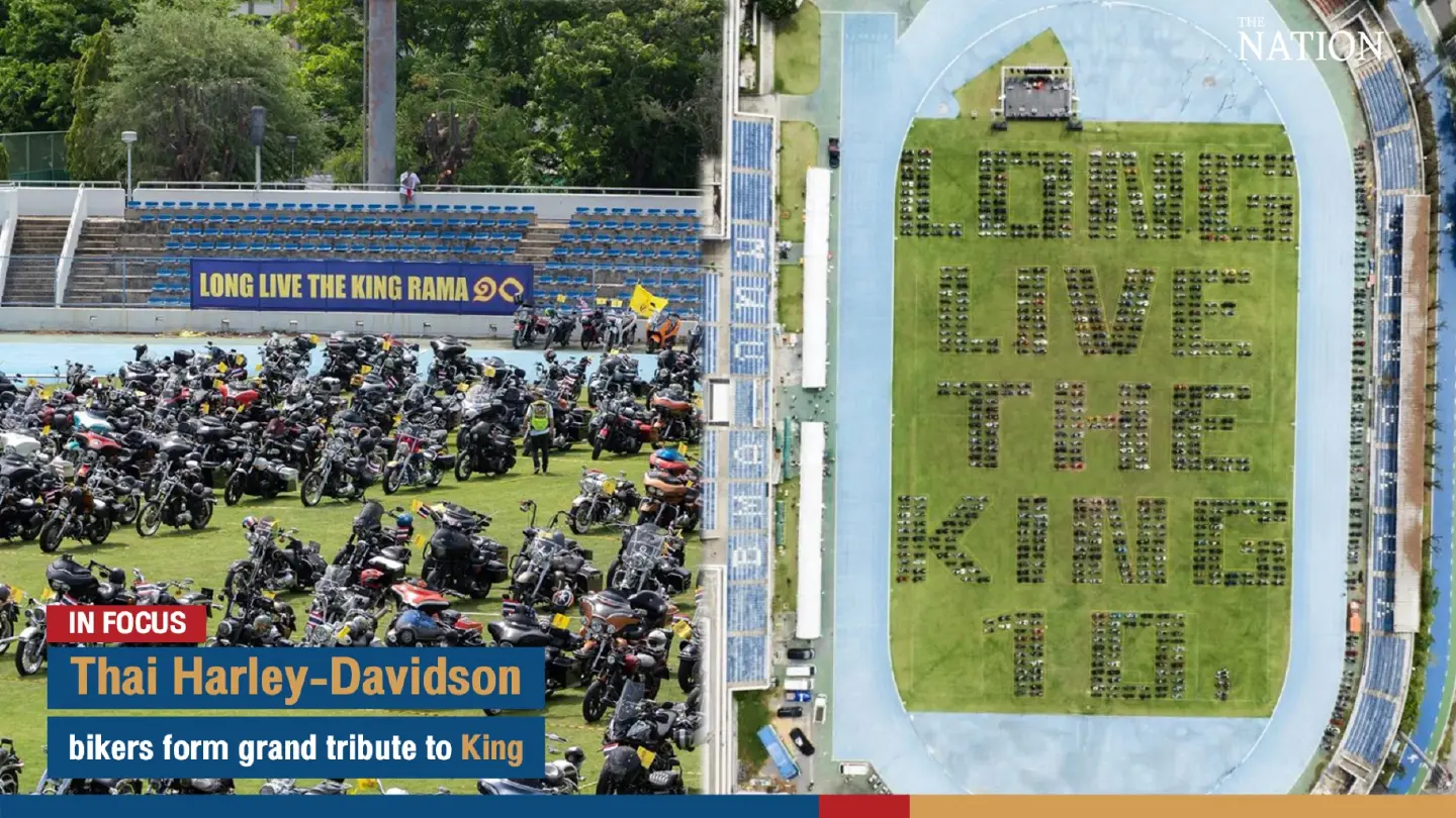 Thai Harley-Davidson bikers form grand tribute to King