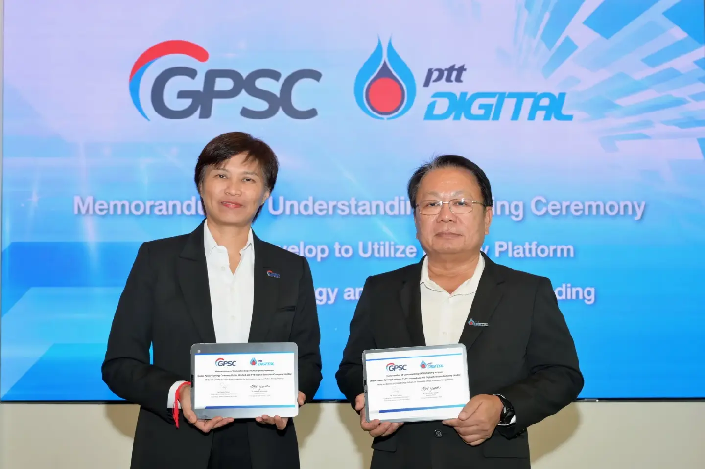 GPSC, PTT Digital to develop energy platform to produce clean energy GPSC, PTT Digital to develop energy platform to produce clean energy
