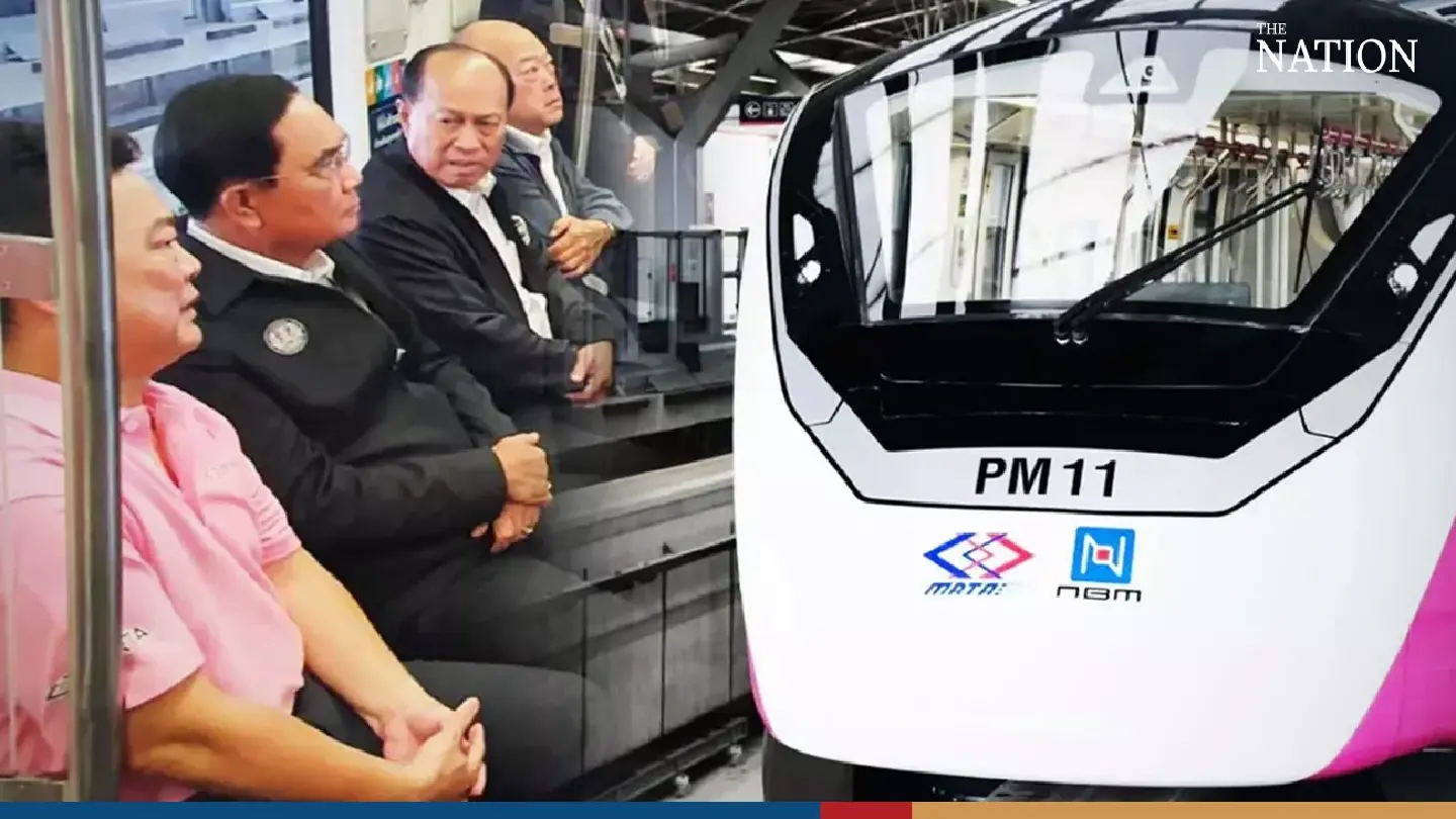 MRT Pink Line linking Nonthaburi to Min Buri to be ready by yearend MRT Pink Line linking Nonthaburi to Min Buri to be ready by yearend