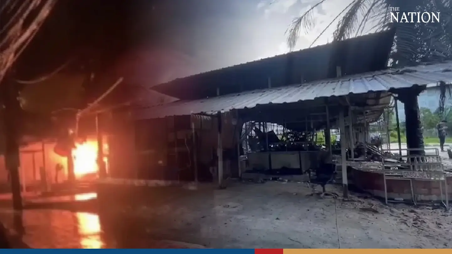 Fire wipes out big motorbike rental shop in Phuket's Patong area Fire wipes out big motorbike rental shop in Phuket's Patong area