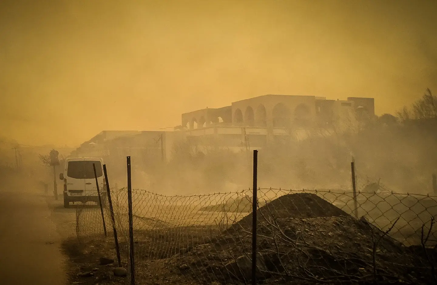 2,000 people including tourists evacuated as a wildfire rages on the Greek island 2,000 people including tourists evacuated as a wildfire rages on the Greek island