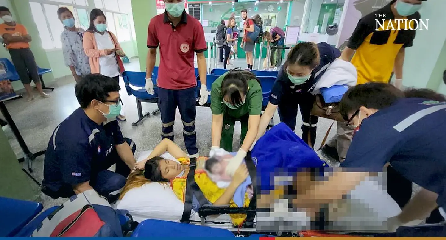 Woman delivers bouncing baby boy at Chiang Mai bus terminal