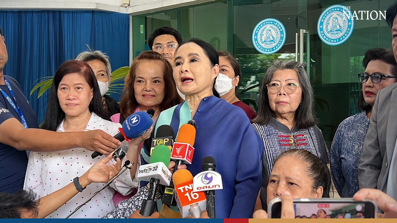 Democrats in Bangkok call for expulsion of 16 party MPs who voted for Srettha
