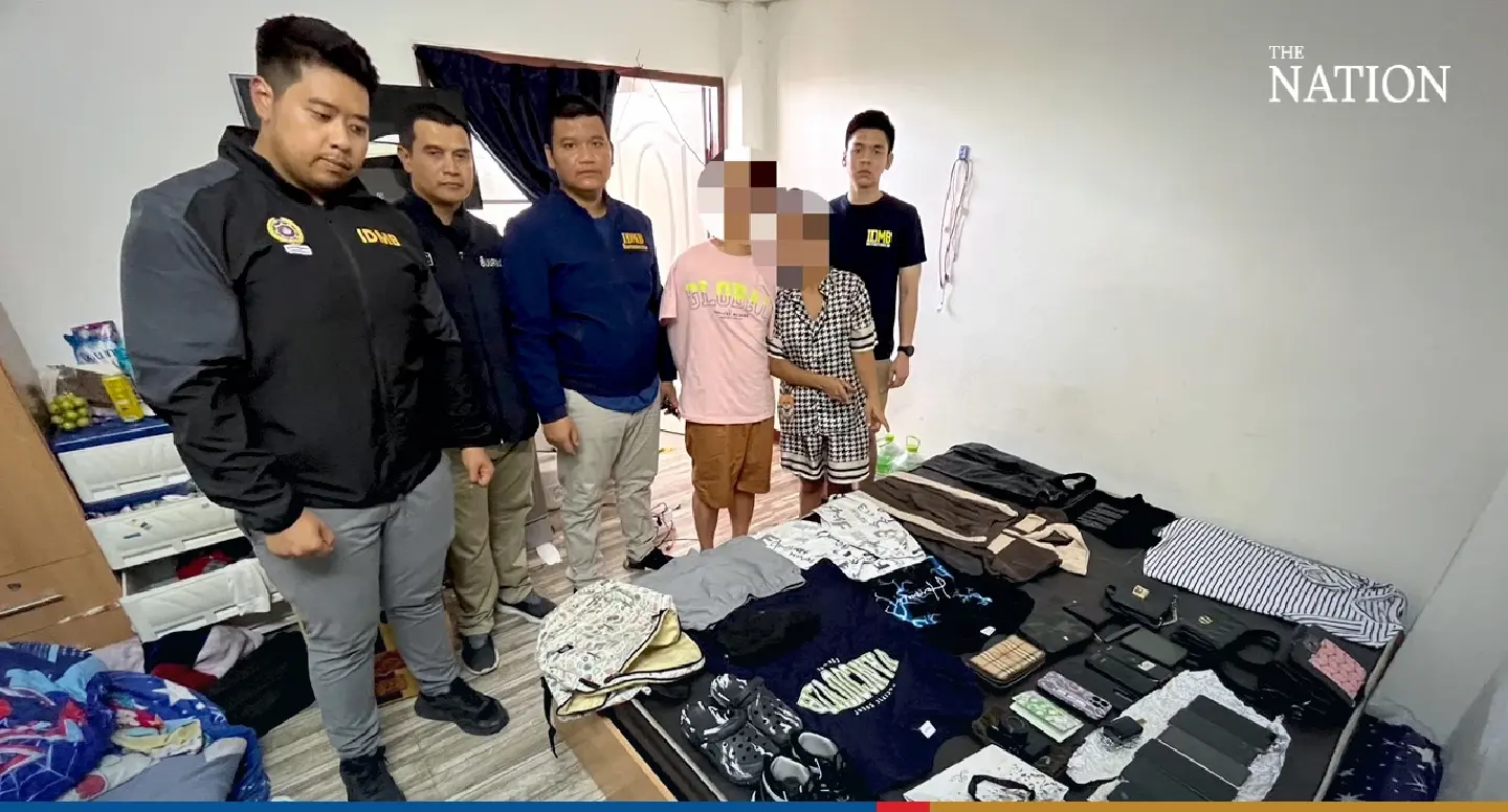 Cambodian couple with quick fingers arrested in Samut Prakan Cambodian couple with quick fingers arrested in Samut Prakan