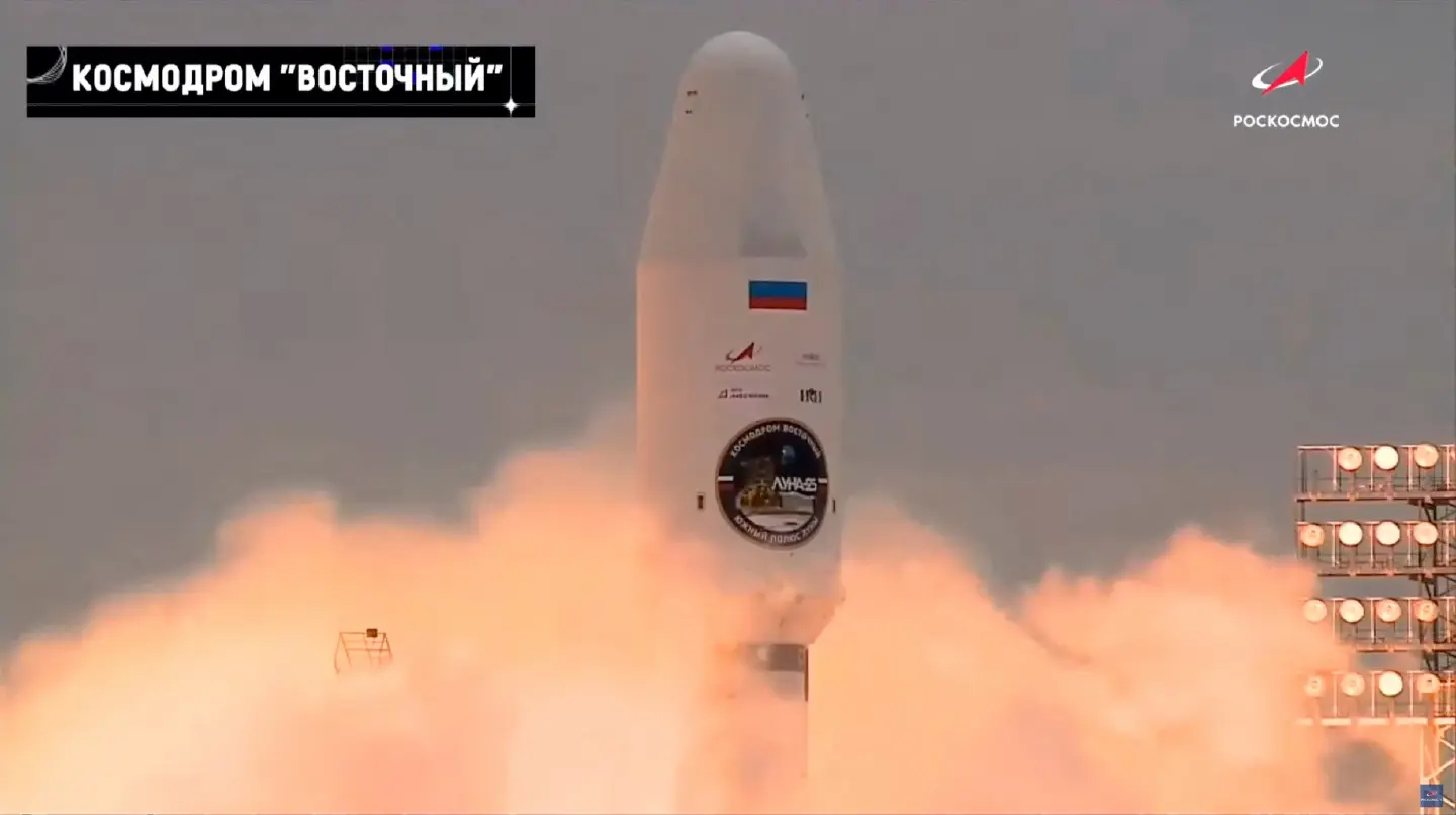 Russia launches moon lander in race to find water on moon