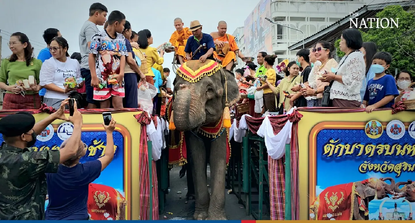 Surin marks Asanha Bucha with elephant parade Surin marks Asanha Bucha with elephant parade