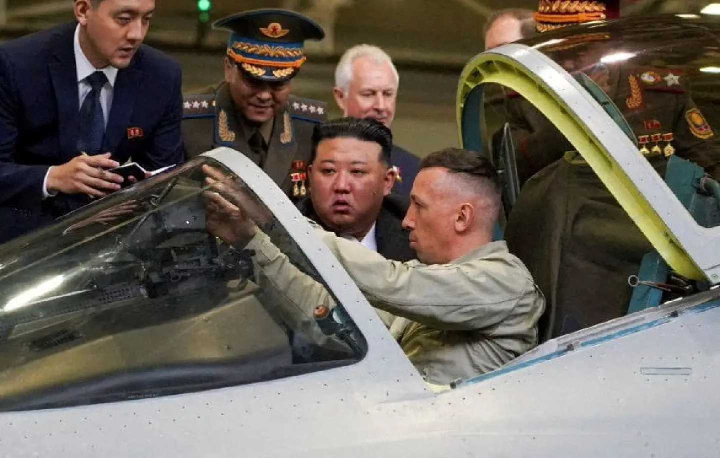 North Korea’s Kim gets a close look at Russian fighter jets