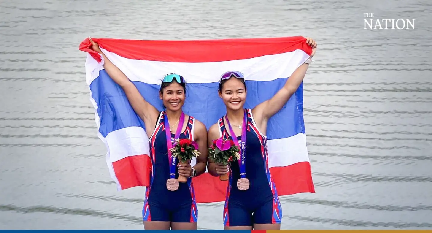 Thailand’s top female rowing duo bag bronze at Hangzhou Asian Games