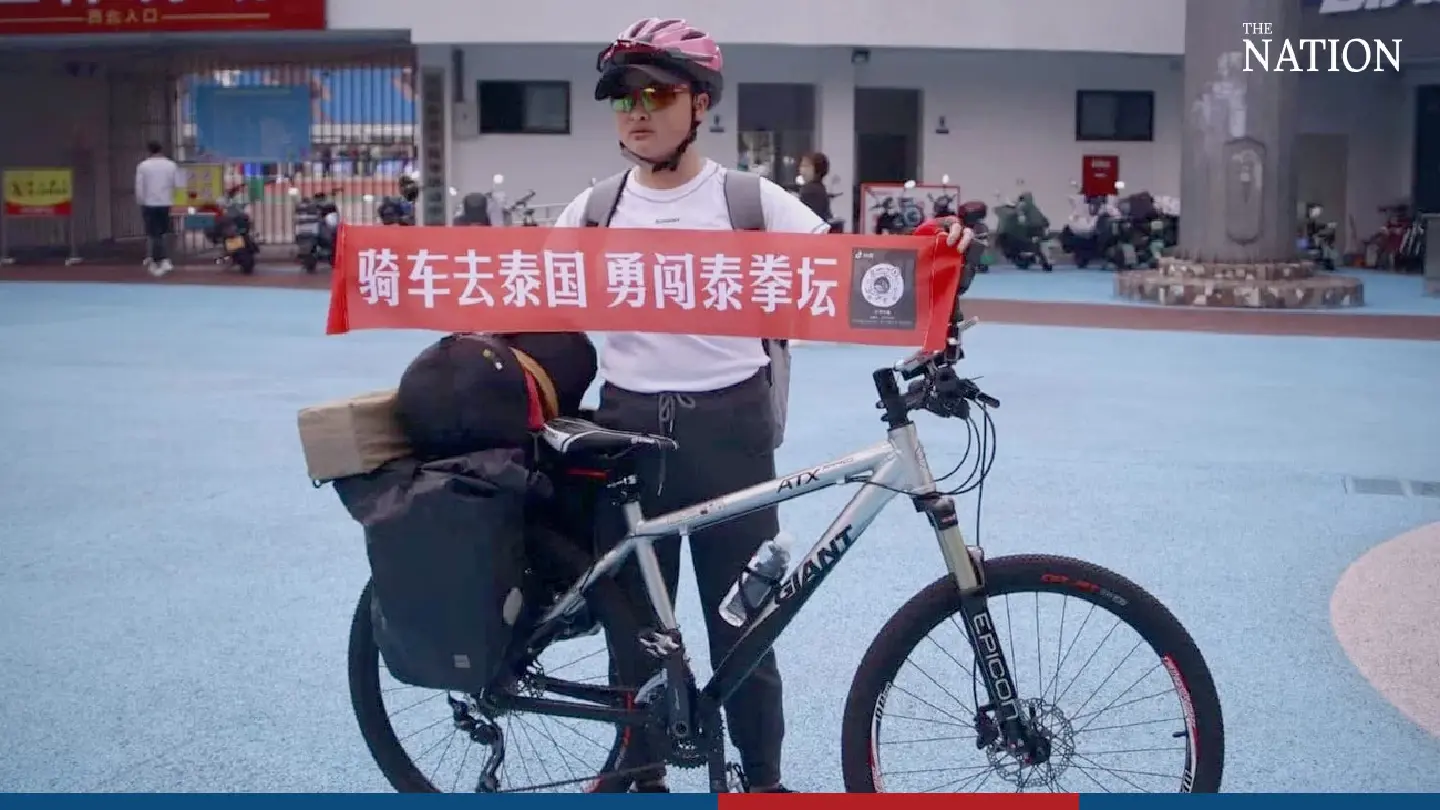 Chinese woman biking 4,000km to train in Muay Thai with Buakaw