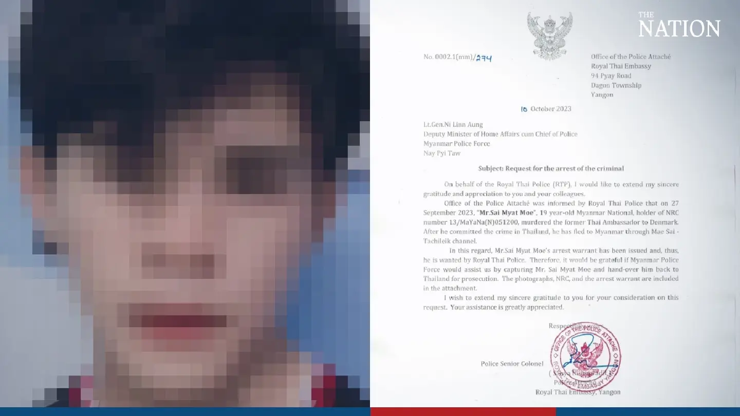 Police seek help in hunting down Myanmar teen suspected of killing former Thai envoy Police seek help in hunting down Myanmar teen suspected of killing former Thai envoy