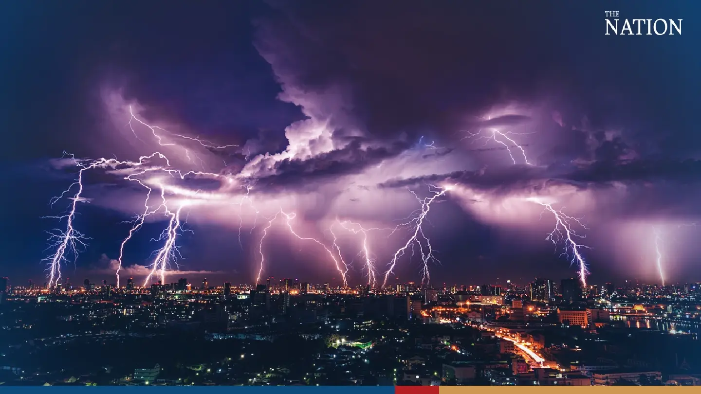 Scattered thunderstorms and isolated rain for much of Thailand