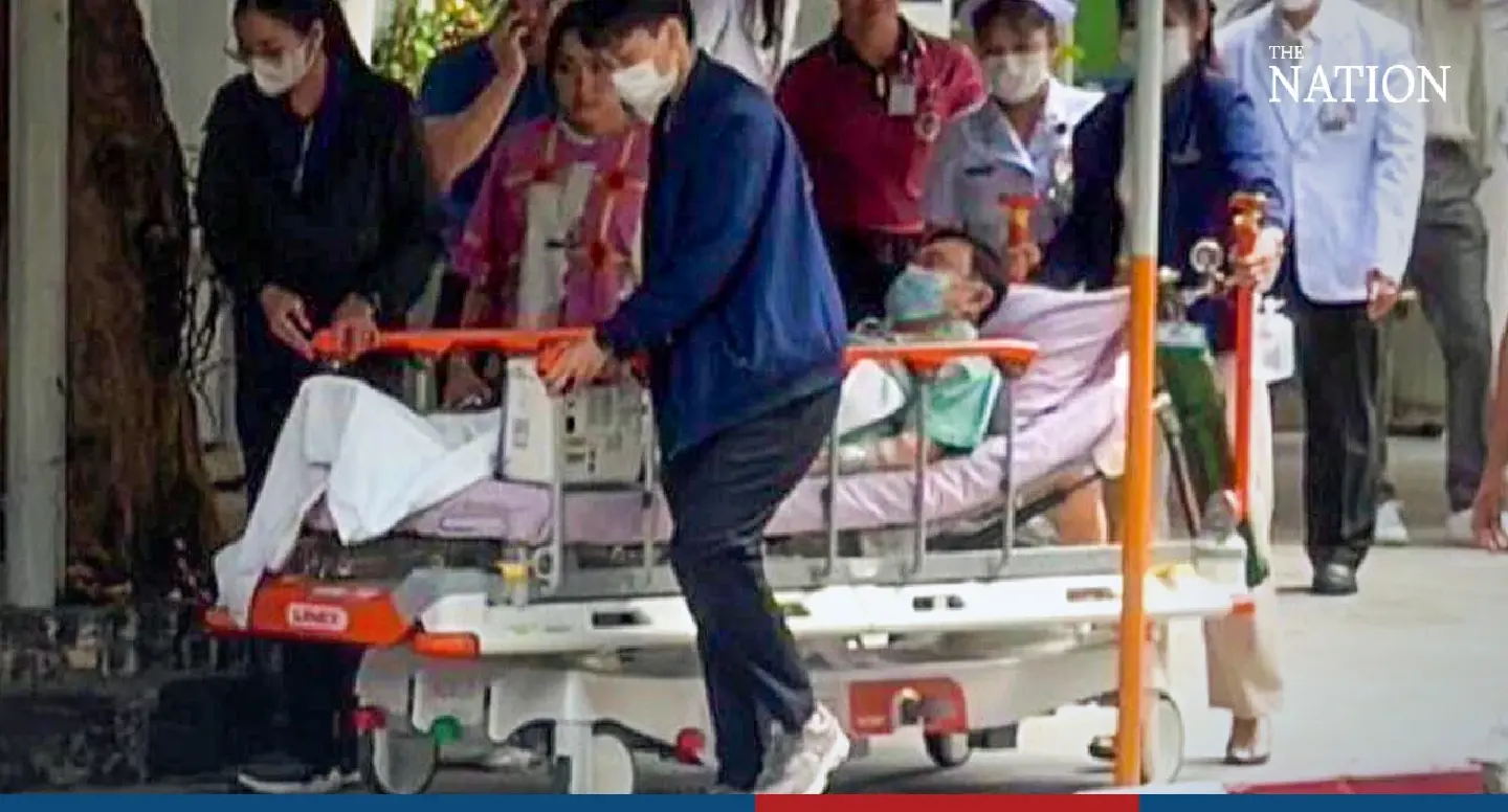 Image of Thaksin being wheeled in hospital bed authentic, say authorities