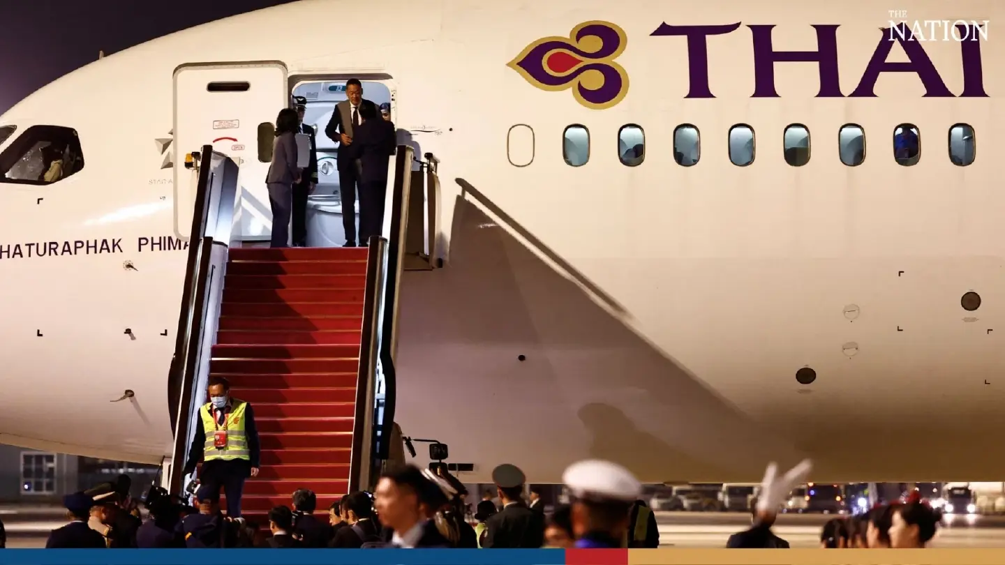 Thai PM arrive to attend China's Belt and Road Forum