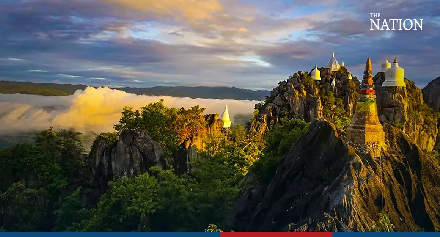 Pagodas in the mist