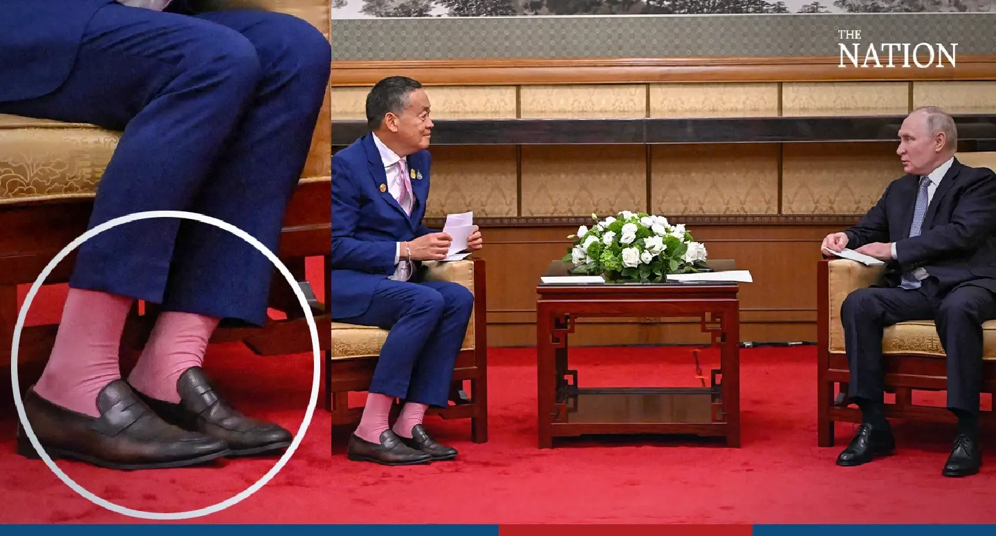 PM Srettha’s pink socks cause a stir in Beijing PM Srettha’s pink socks cause a stir in Beijing