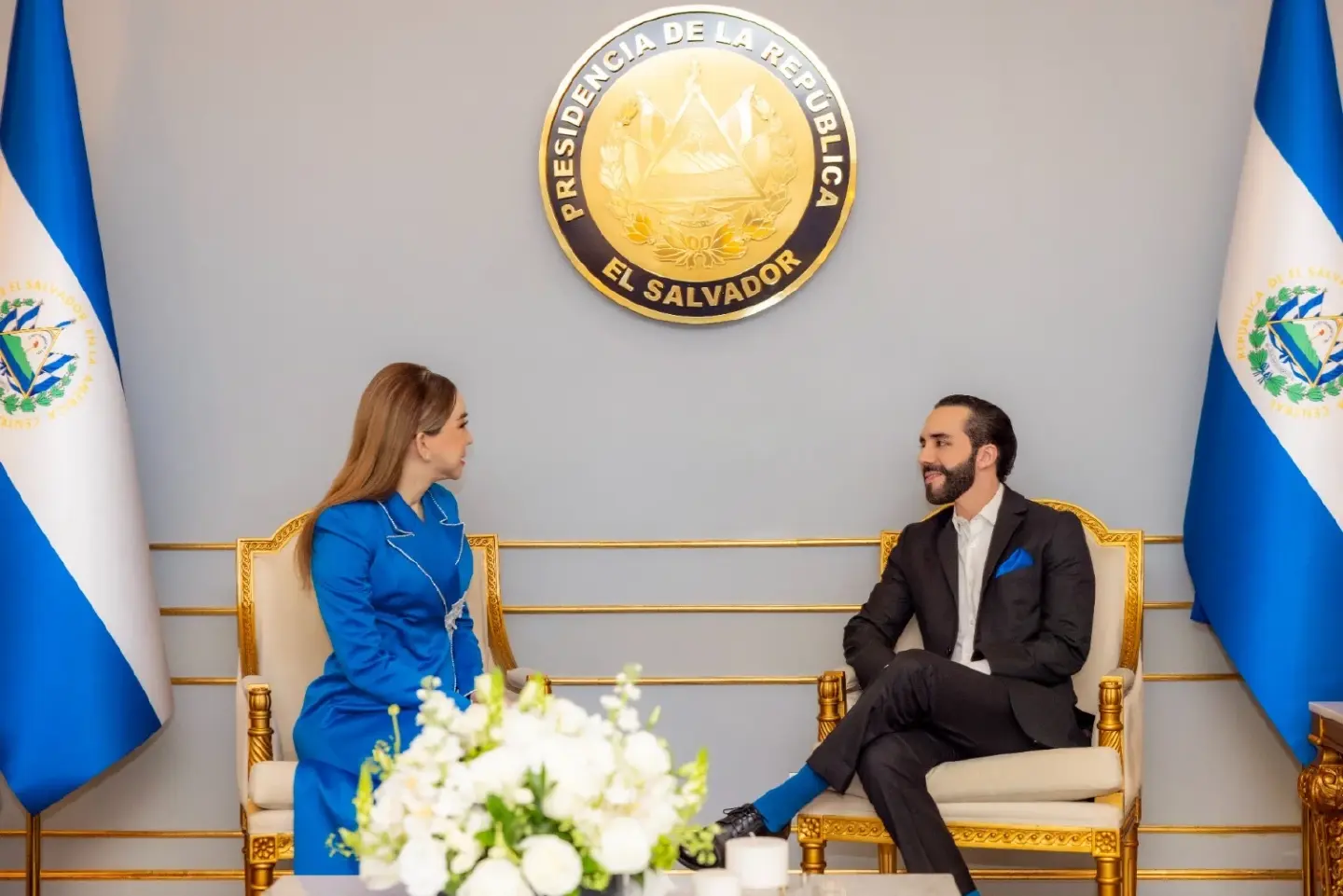 Anne Jakkaphong met the President of El Salvador to plan Miss Universe in November Anne Jakkaphong met the President of El Salvador to plan Miss Universe in November