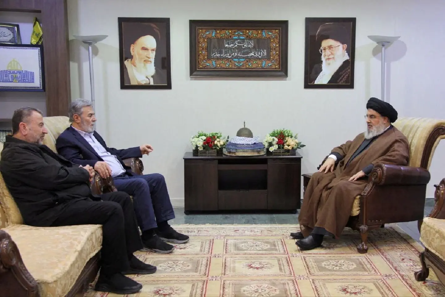 Hezbollah leader meets Hamas, Islamic Jihad leaders.