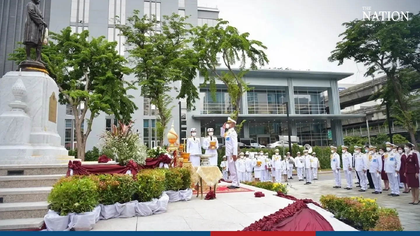 Mystery surrounds grand eagle statue sitting atop Royal Thai Police headquarters