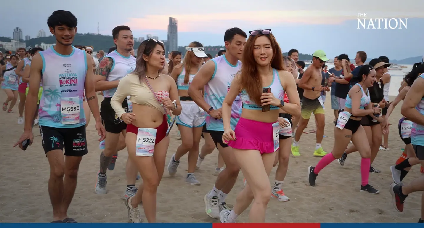 Over 4,000 runners join international Pattaya bikini run Over 4,000 runners join international Pattaya bikini run